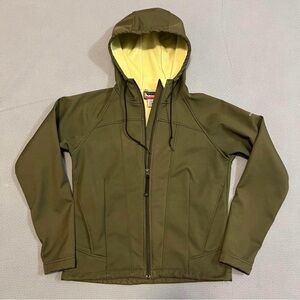 Columbia women’s Convert soft shell  hooded jacket, green, size Medium